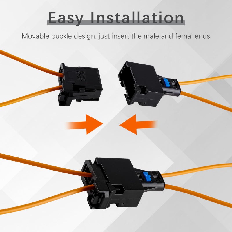kithing Velidy 2 PCS Fiber Most Optical Optic Loop Bypass Male Female Adapter for Benz Audi Mercedes BMW VW Porsche - Image 4